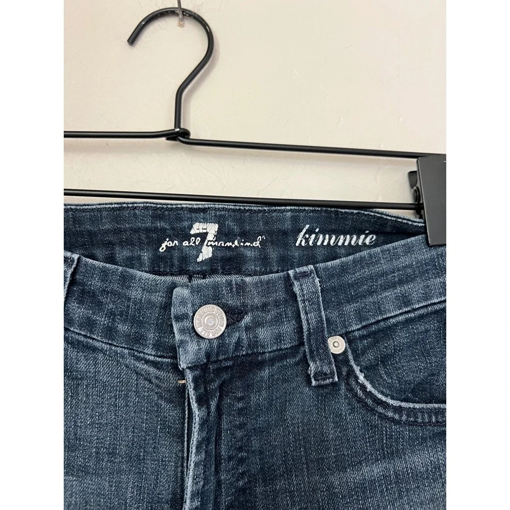 7 For All Mankind Kimmie Bootcut Jeans Dark Wash Stretch Denim Size 28